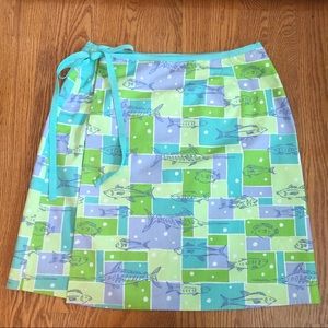 Lilly Pulitzer Rockin Lobster Go Fish Skirt 4 EUC